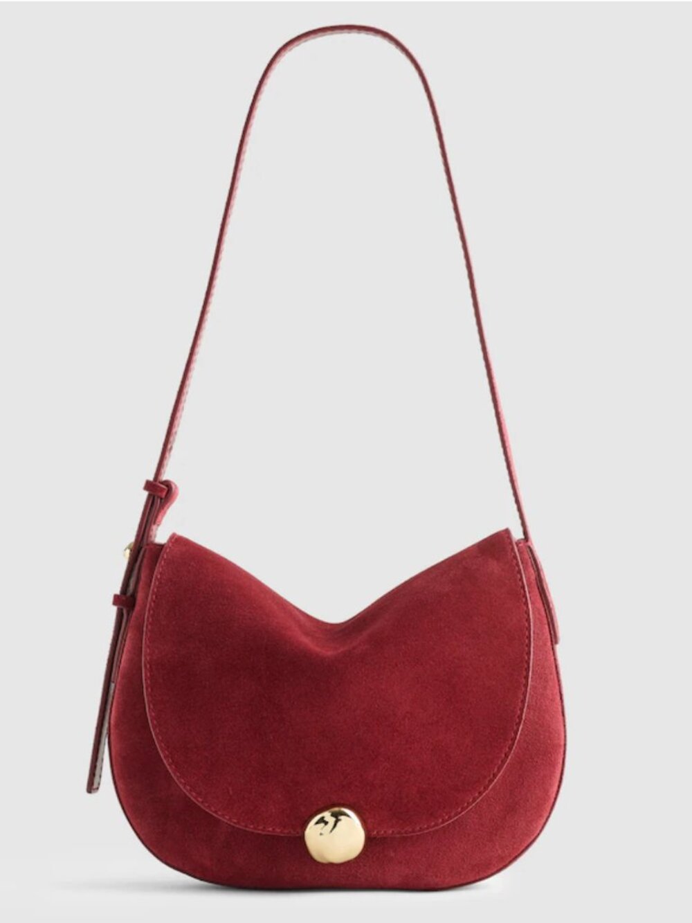 Madewell The Dakota Shoulder Saddle Bag - Cabernet Red